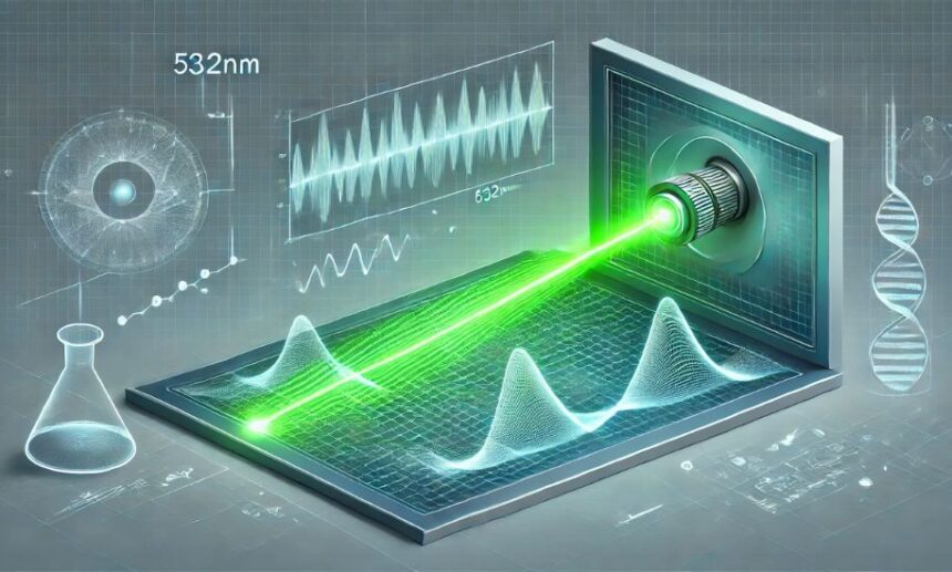 what is the frequency of electromagnetic radiation with wavelenght 532nm